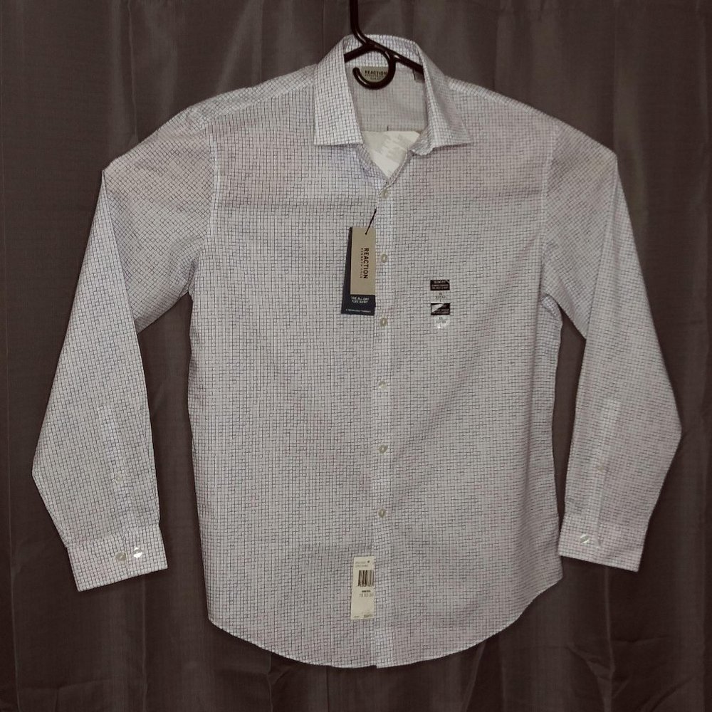 Kenneth Cole Reaction Blue Check Long Sleeve